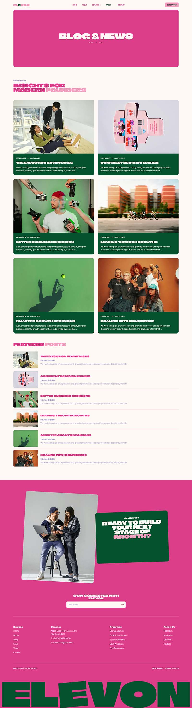 Blog — Elevon - Startup Coach & Mentor Elementor Template