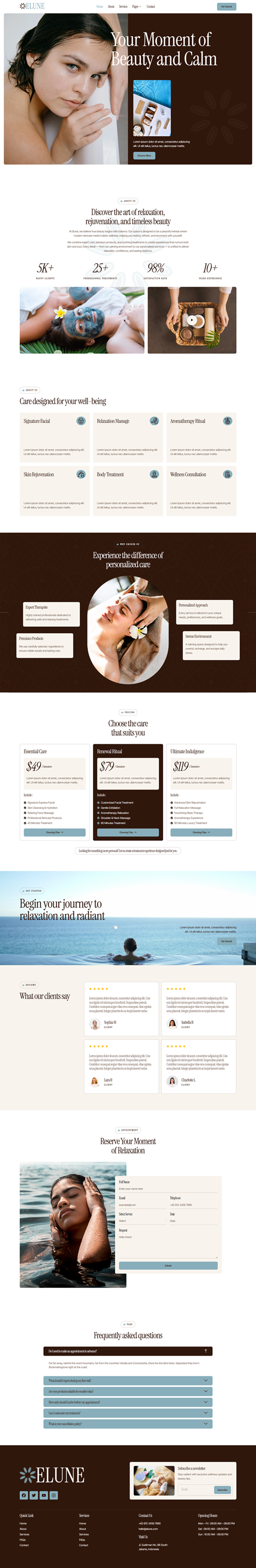 Home — Elune - Beauty Spa & Wellness Elementor Template
