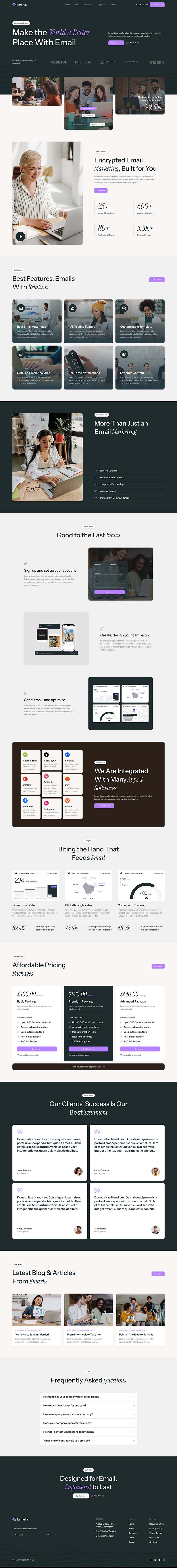 Home — Emarks - Email Marketing Service Elementor Template