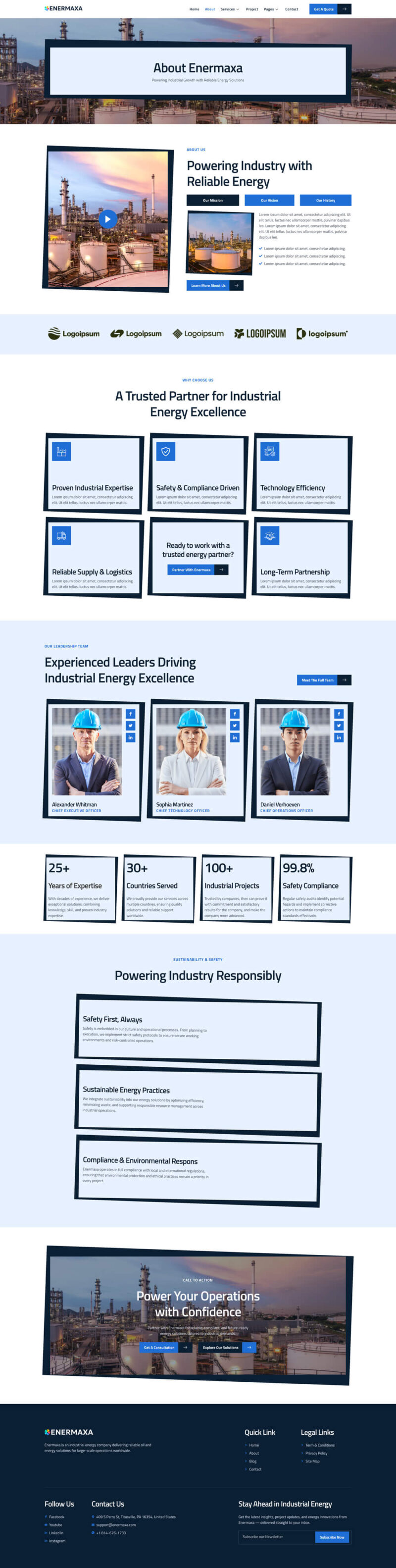 About — Enermaxa - Oil Company & Industrial Elementor Template