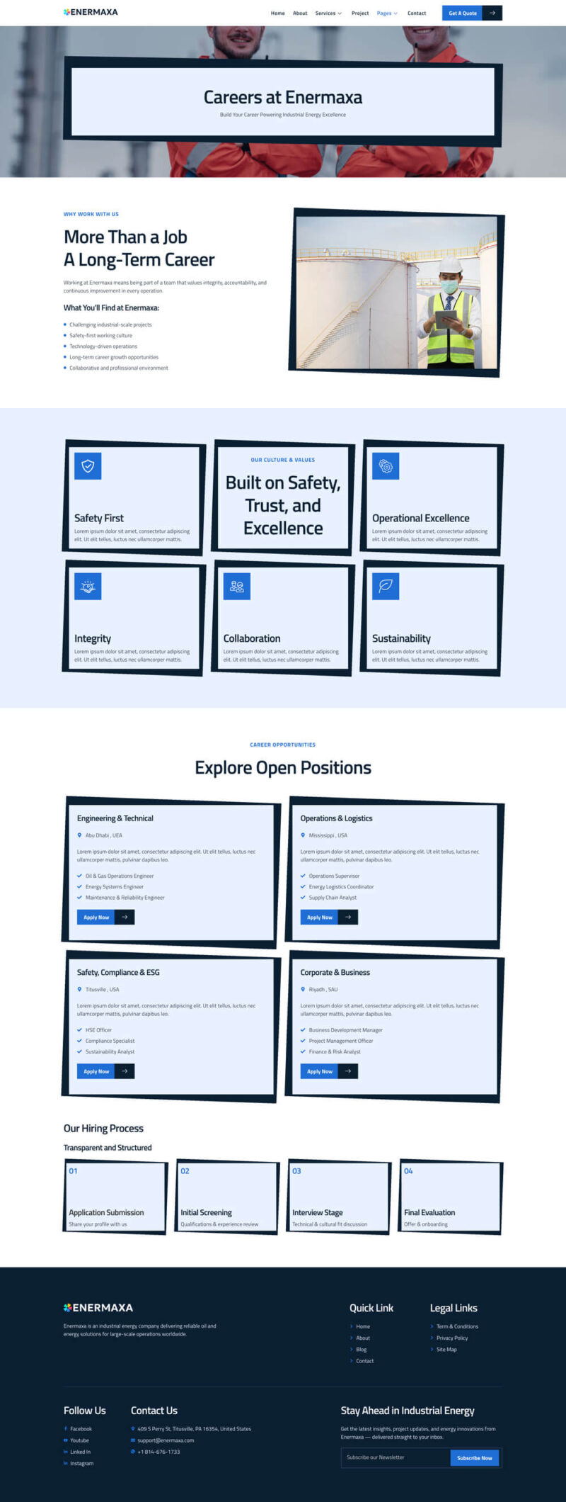 Career — Enermaxa - Oil Company & Industrial Elementor Template
