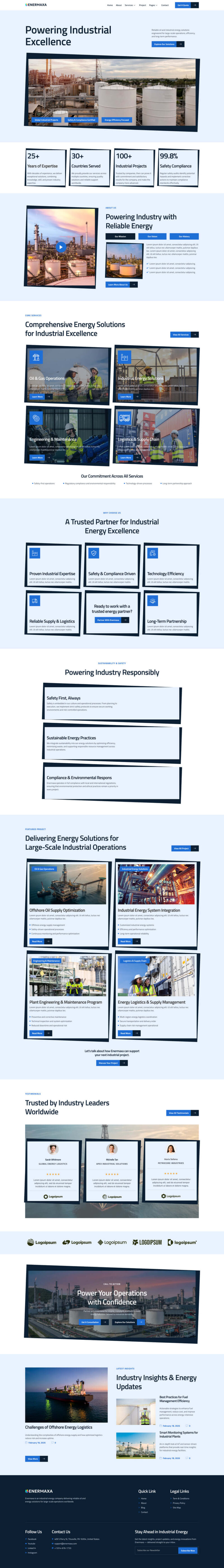 Home — Enermaxa - Oil Company & Industrial Elementor Template