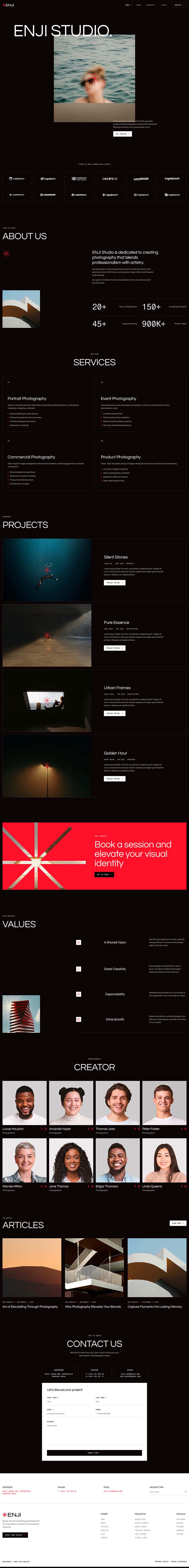 Home 03 — Enji - Photography & Personal Portfolio Elementor Template