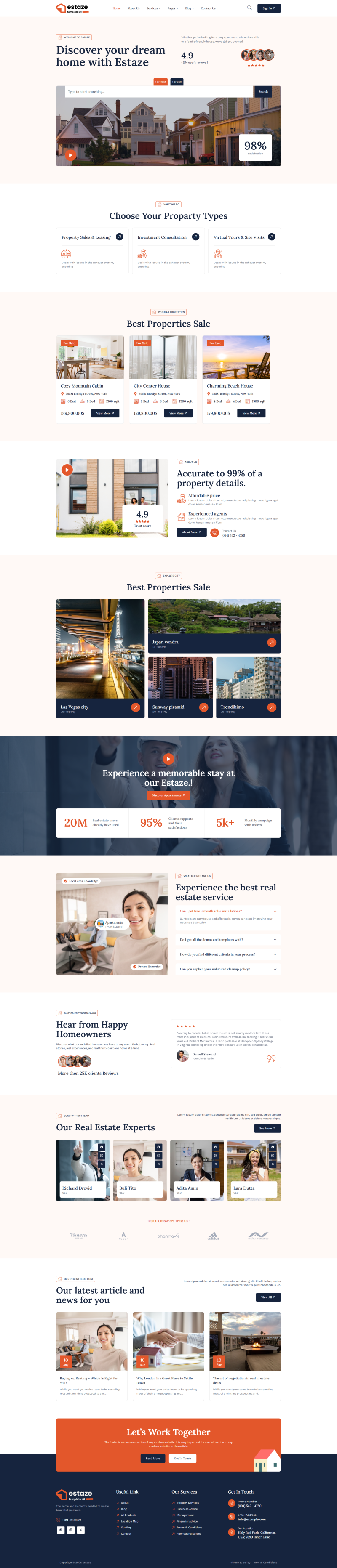 Home — Estaze - Real Estate & Property Elementor Template