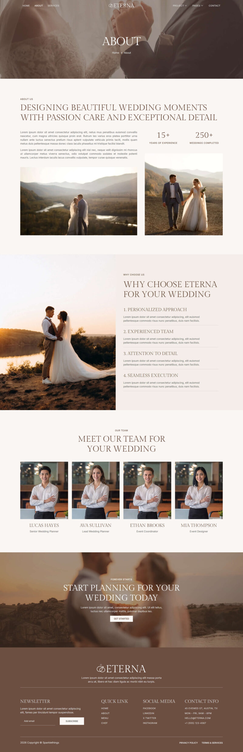 About — Eterna - Wedding Planner Elementor Template