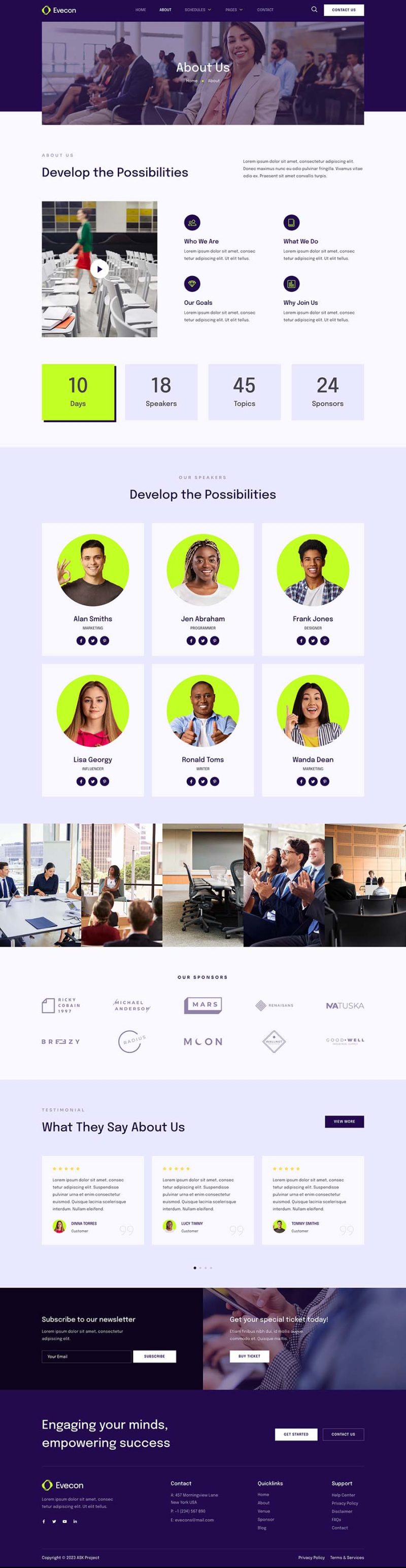 About — Evecon - Event & Conference Elementor Template