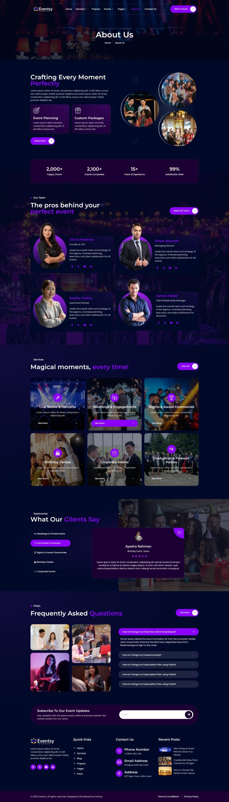 About Us — Eventsy - Event Organizer & Planner Elementor Template