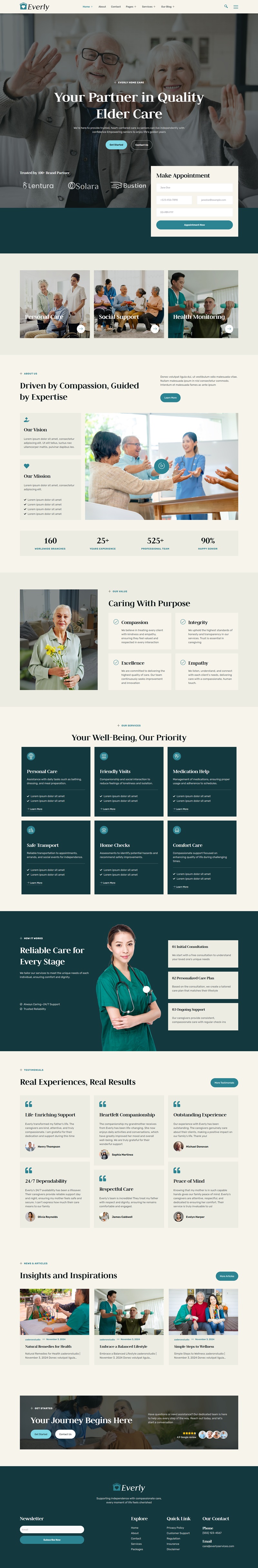 Homepage 2 — Everly - Home Care Services Elementor Template