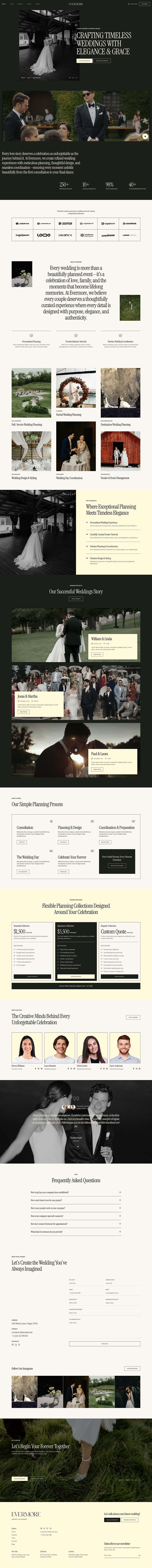 Home 1 — Evermore — Luxury Wedding Planner Elementor Template
