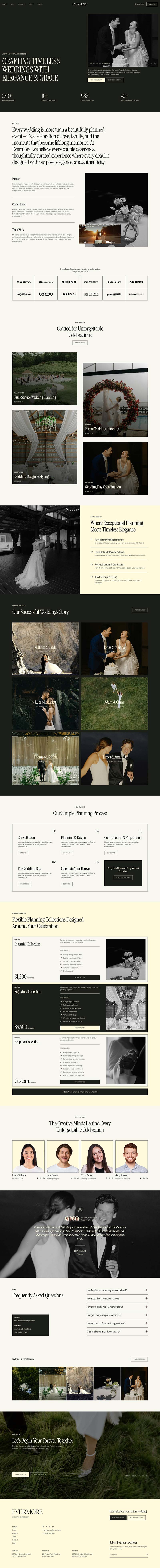 Home 3 — Evermore — Luxury Wedding Planner Elementor Template