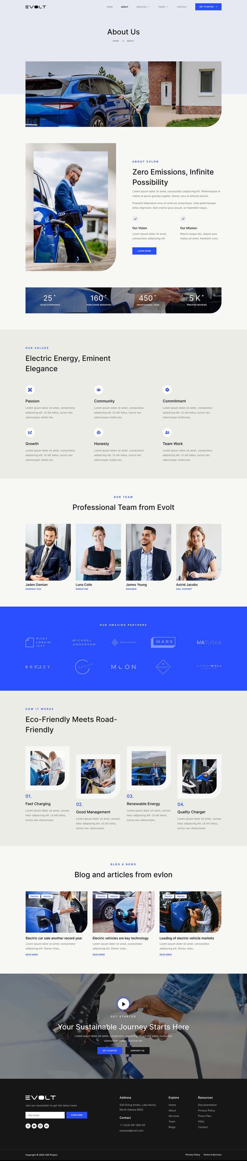 About — Evolt - Electric Vehicle & Charging Station Elementor Template