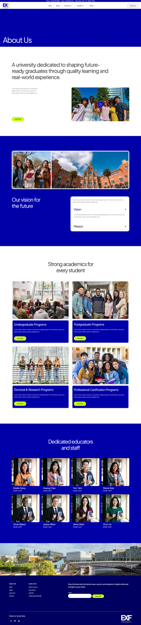 About Us — Exford - University & School Education Elementor Template