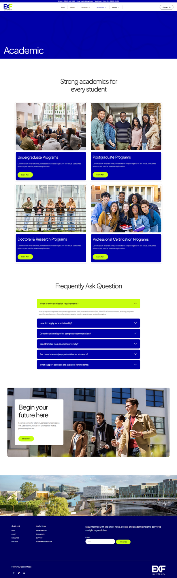 Academic — Exford - University & School Education Elementor Template