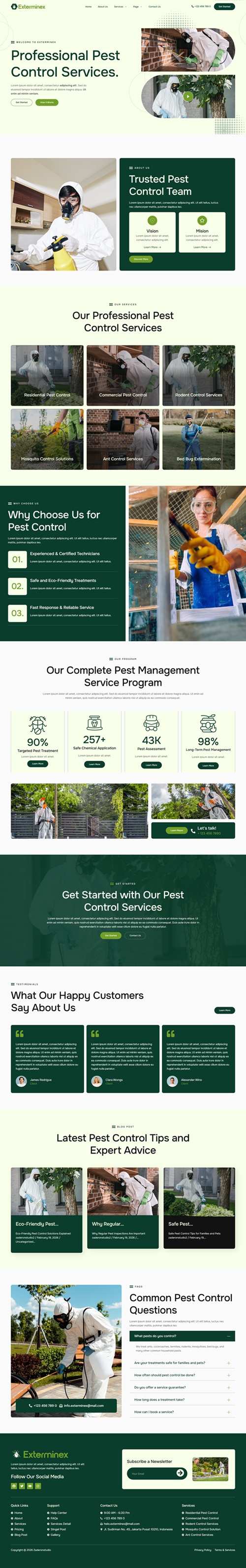 Home — Exterminex - Pest Control Services Elementor Template
