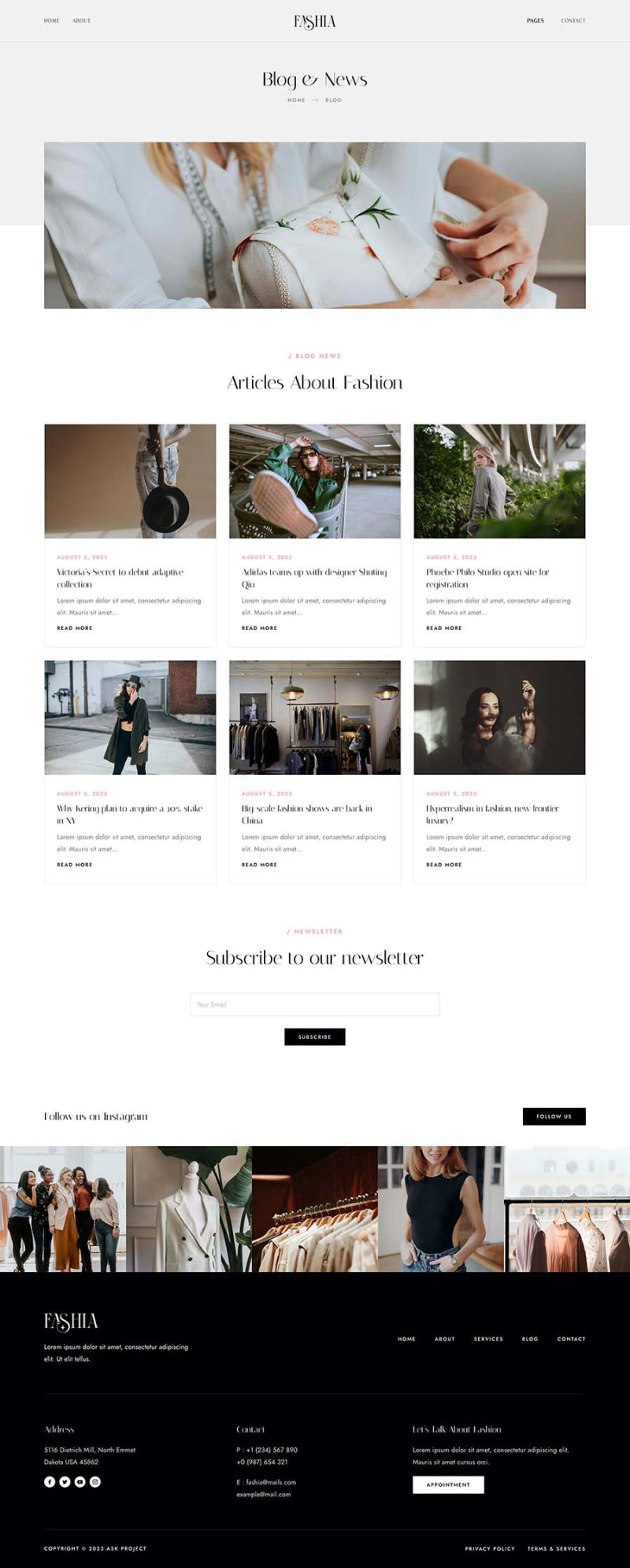 Blog — Fashia - Fashion & Clothing Designer Elementor Template