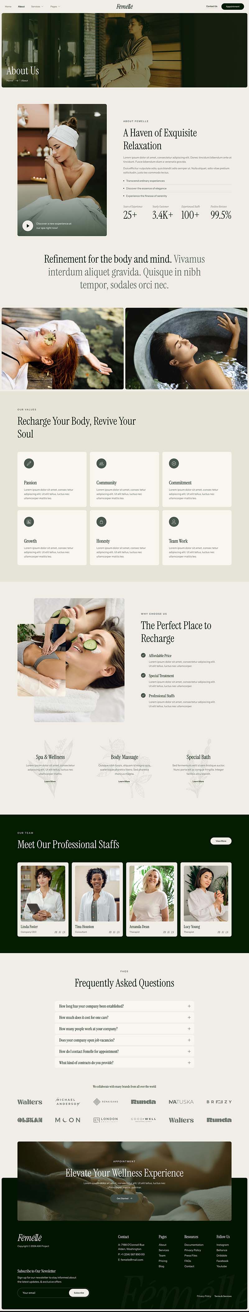 About — Femelle - Spa & Wellness Elementor Template