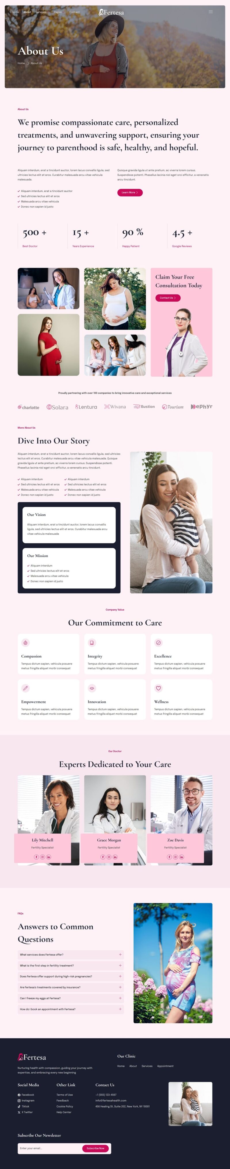 About Us — Fertesa - Pregnancy Care Fertility & Gynecologist Elementor Template