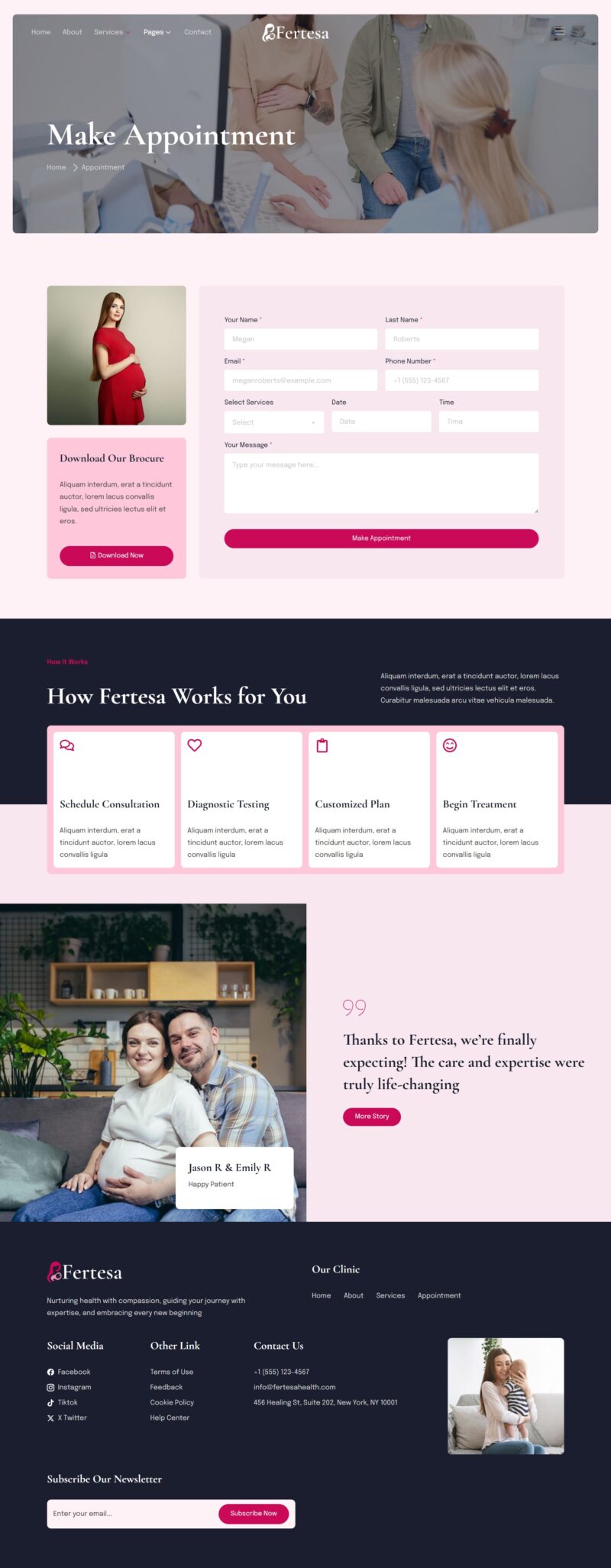 Appointment — Fertesa - Pregnancy Care Fertility & Gynecologist Elementor Template