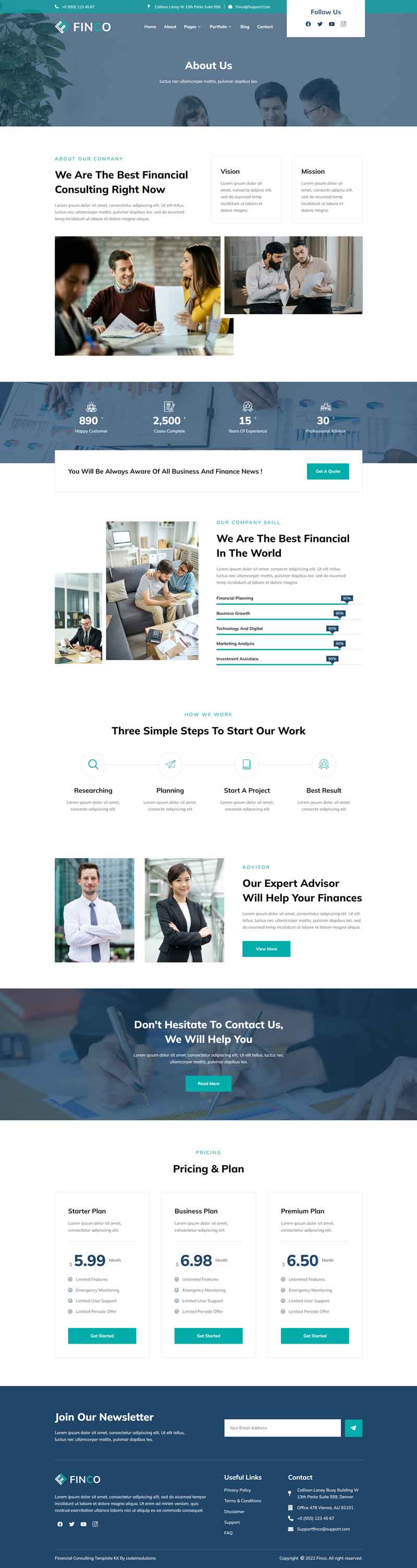About — Finco - Financial Consulting Elementor Template
