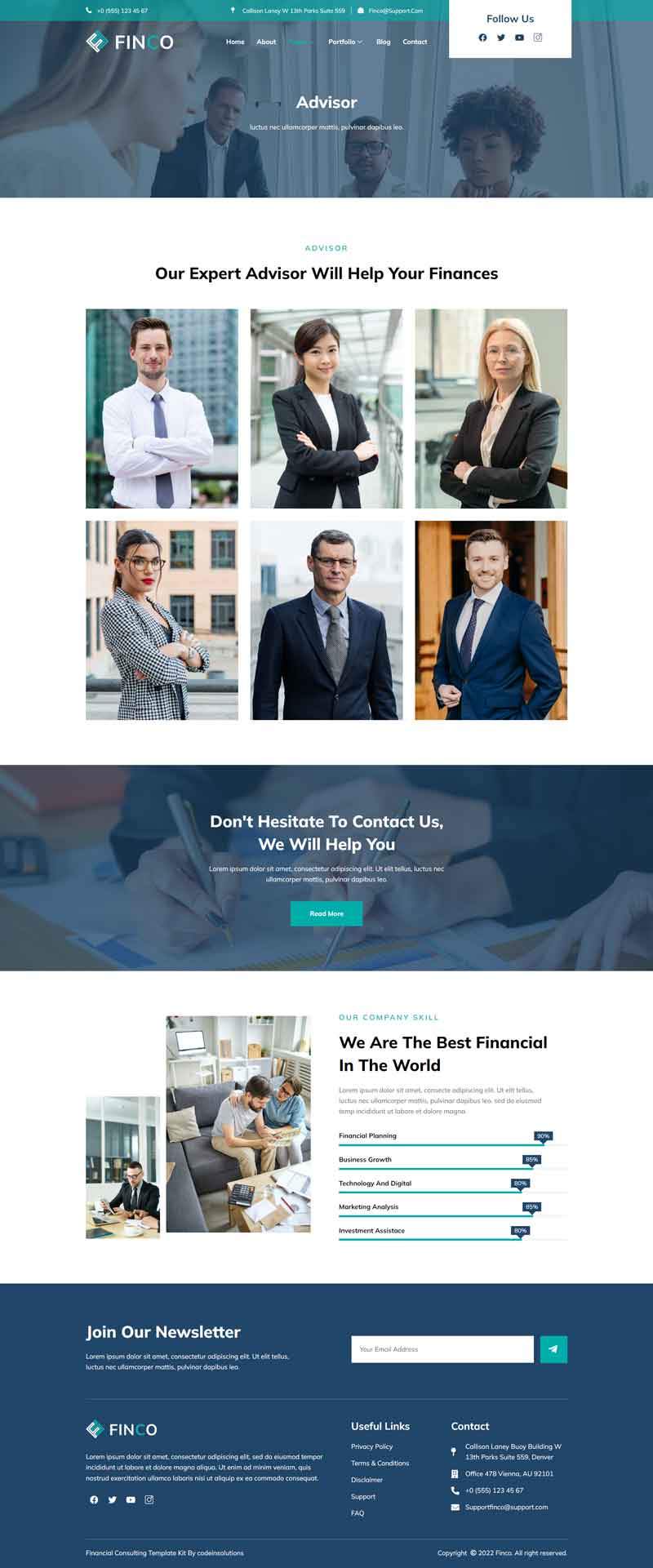 Advisor — Finco - Financial Consulting Elementor Template