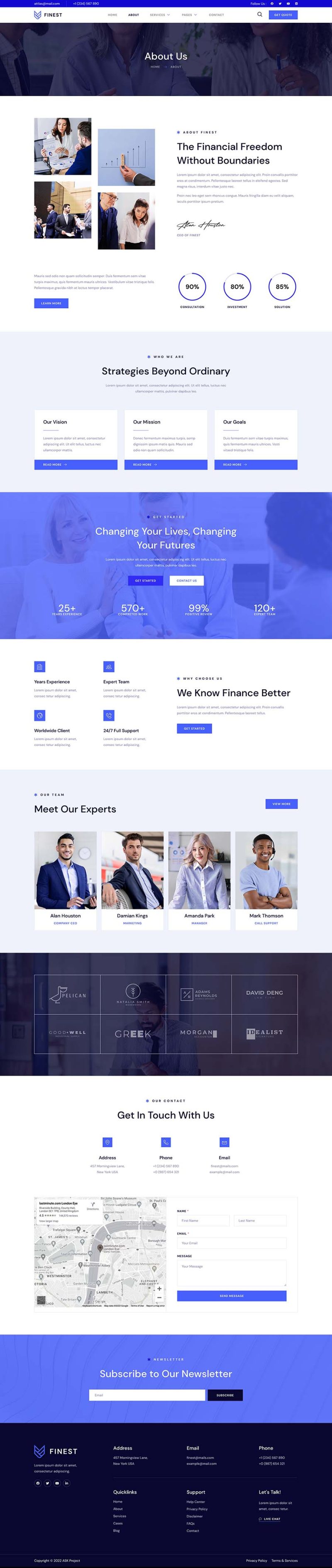 About — Finest - Financial & Tax Advisor Elementor Template
