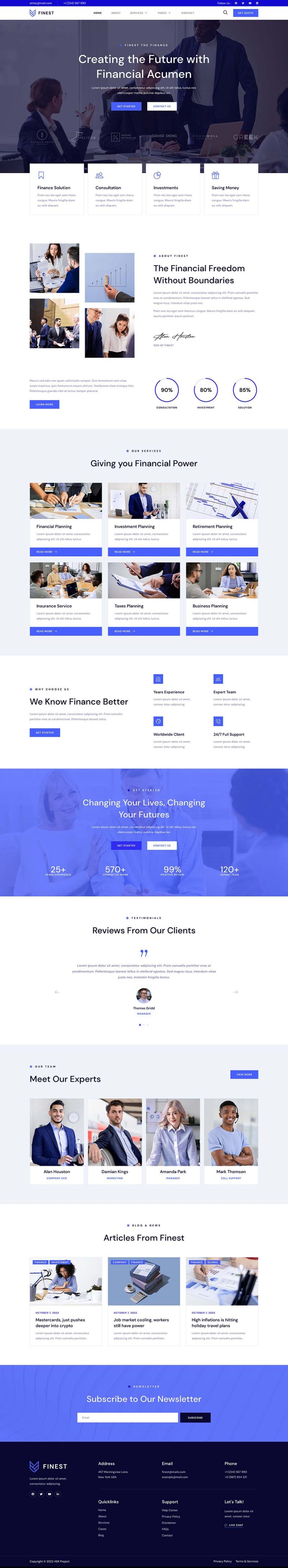 Home — Finest - Financial & Tax Advisor Elementor Template