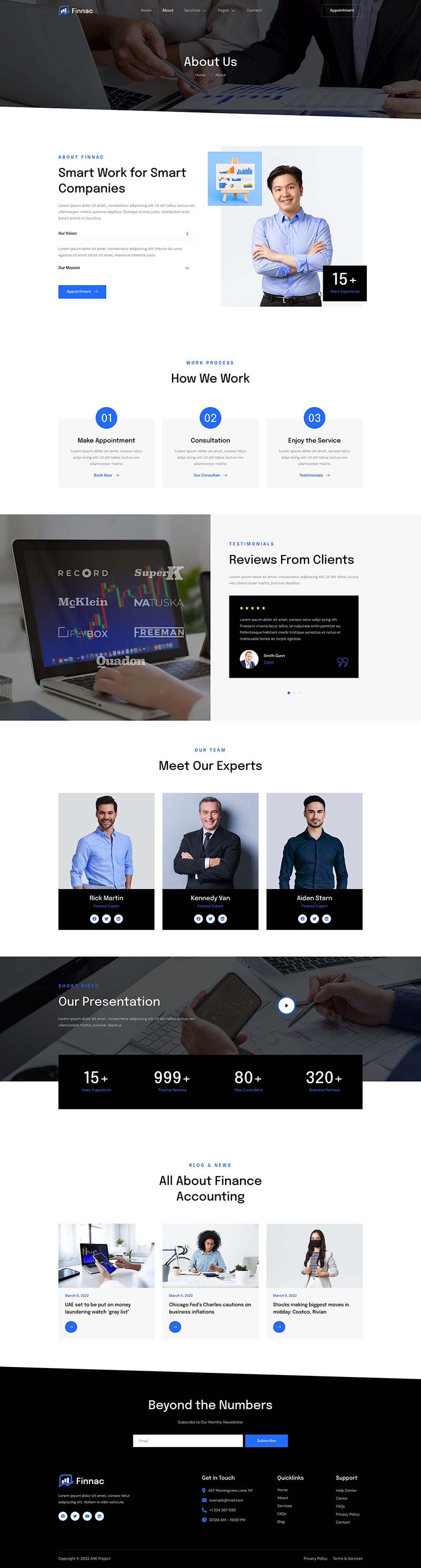 About — Finnac - Accounting & Finance Consulting Elementor Template
