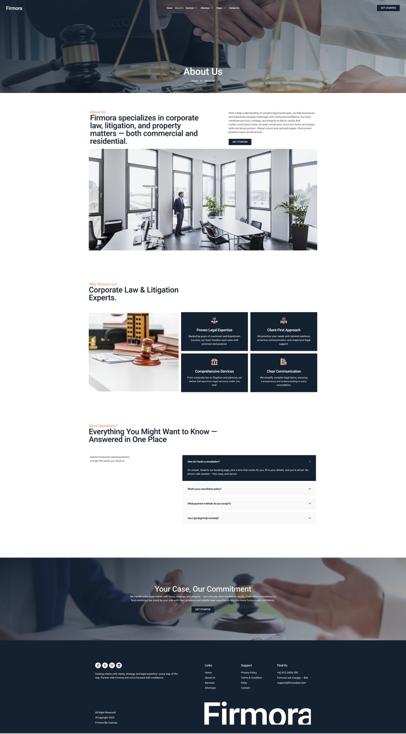 About Us — Firmora - Modern Professional Law Firm & Attorney Elementor Template