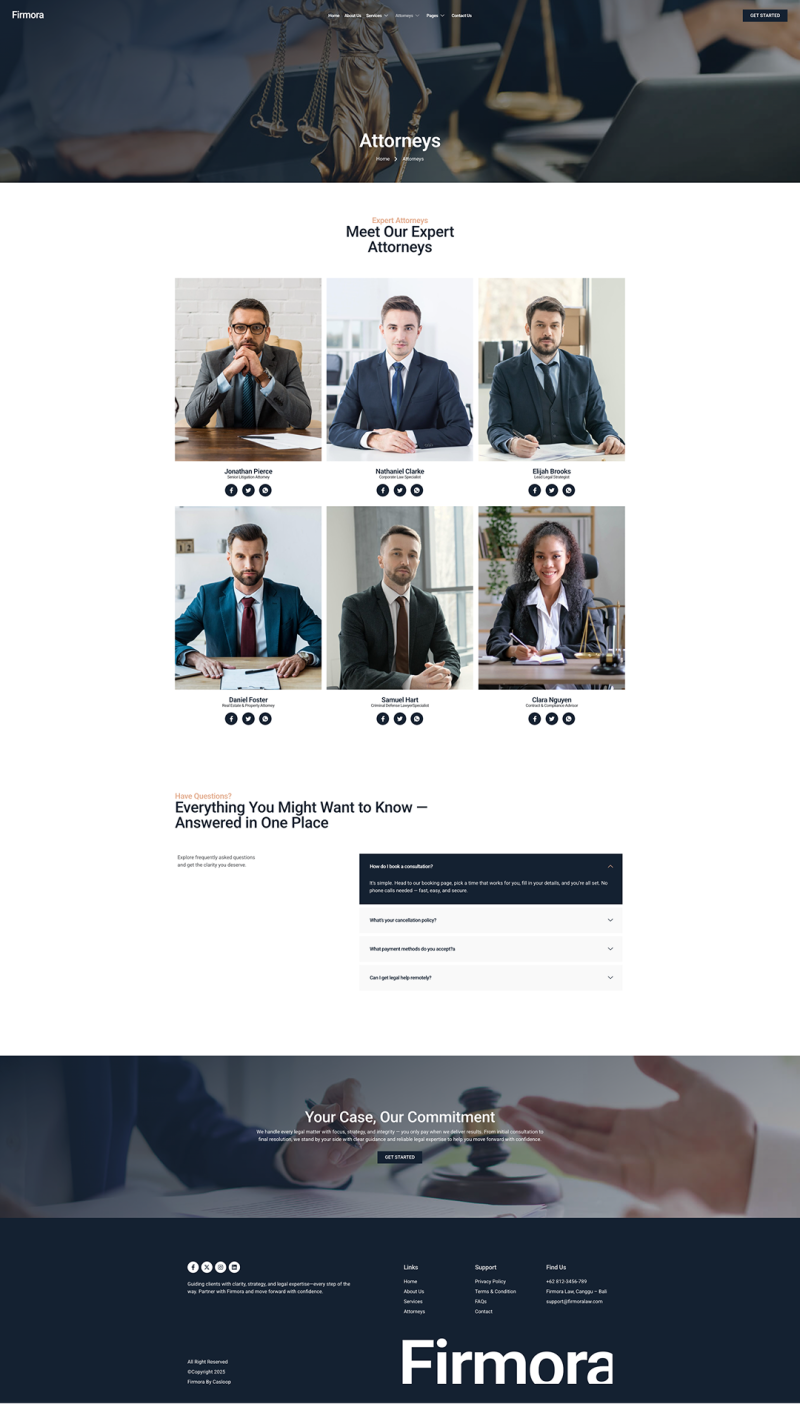 Attorneys — Firmora - Modern Professional Law Firm & Attorney Elementor Template