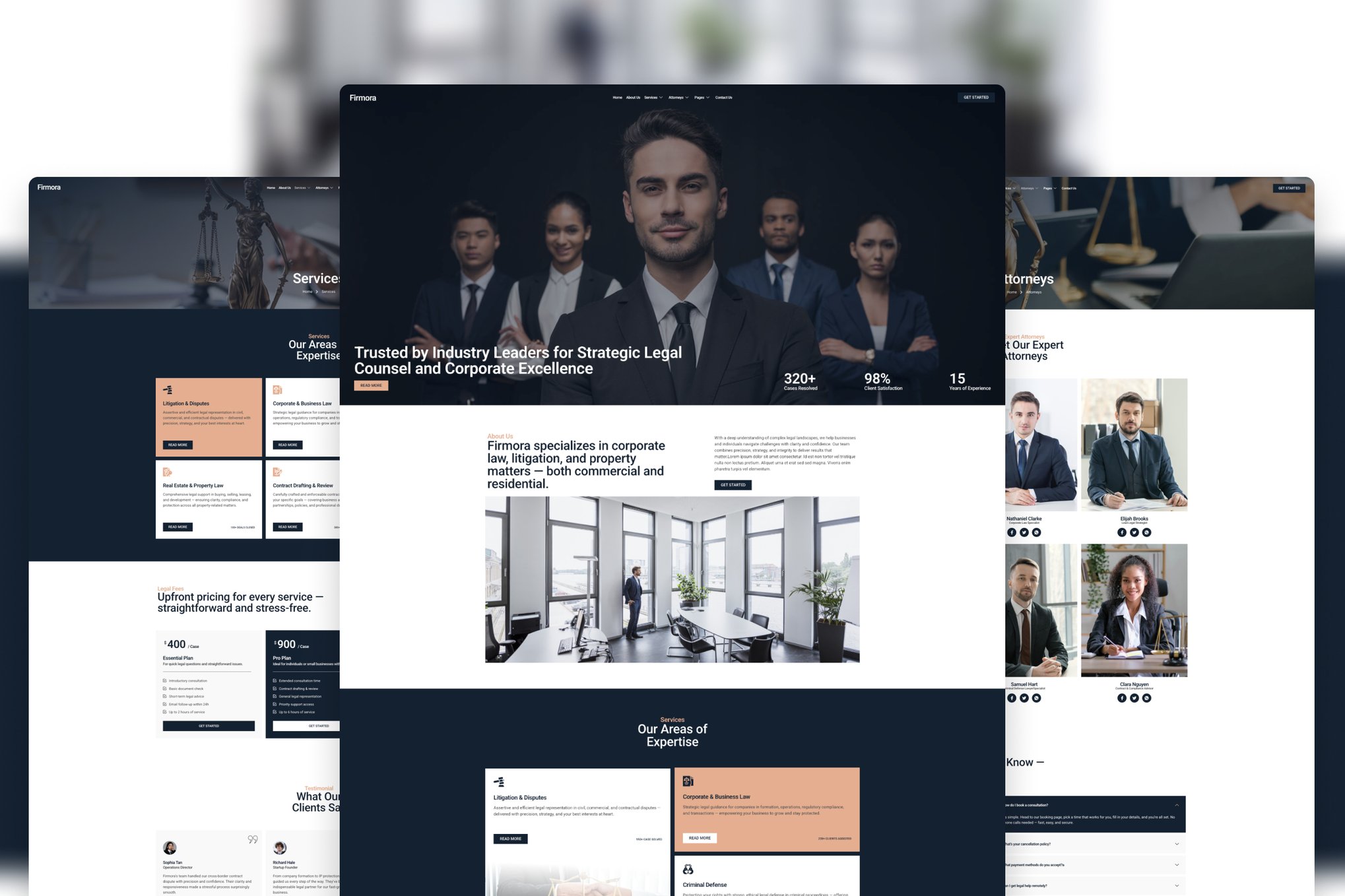 Firmora - Modern Professional Law Firm & Attorney Elementor Template — Elementor template kit cover