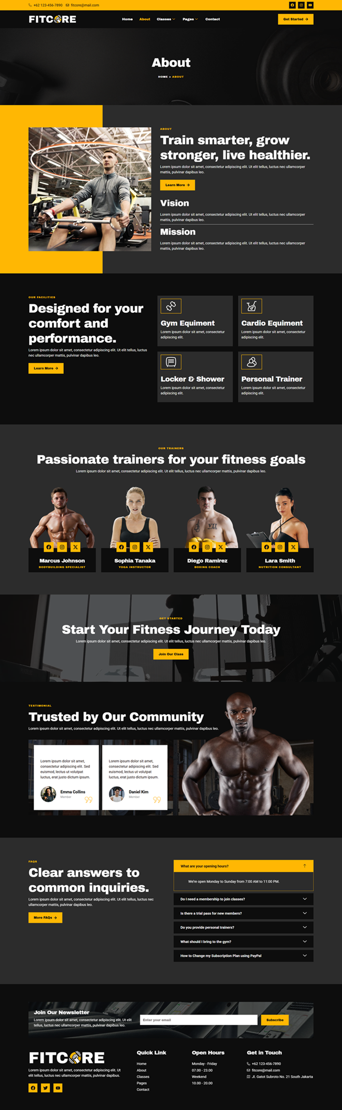 About — Fitcore - Gym & Fitness Center Elementor Template