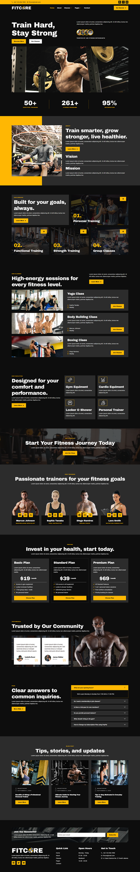 Home — Fitcore - Gym & Fitness Center Elementor Template