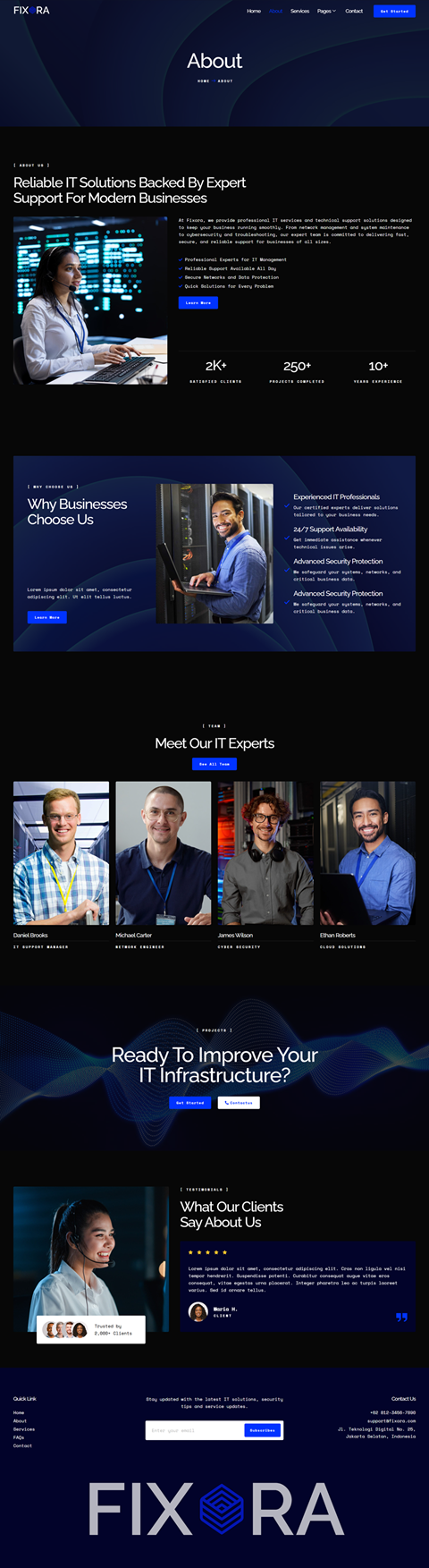 About — Fixora - IT Service & Support Elementor Template