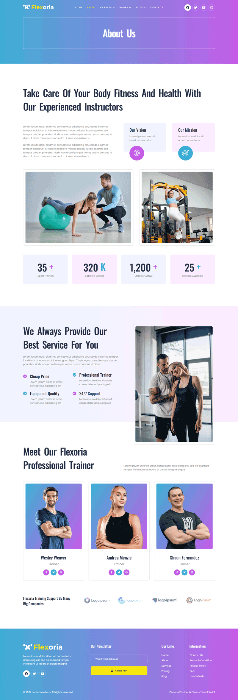 About — Flexoria - Personal Trainer & Fitness Elementor Template