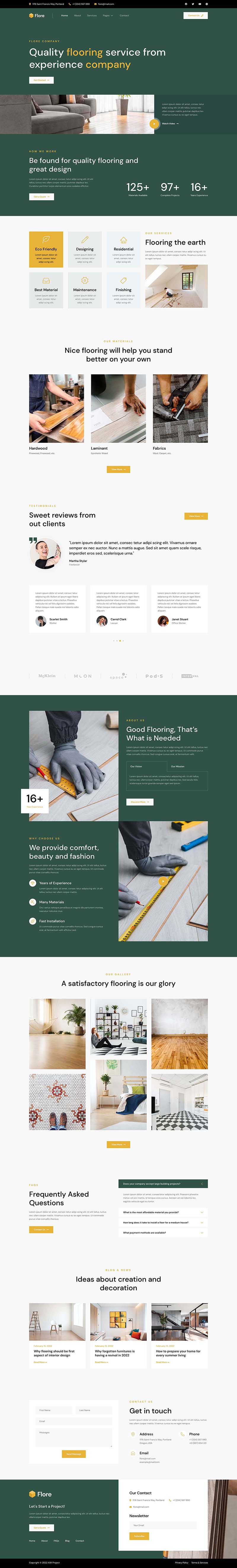 Home — Flore - Flooring & Tiling Services Elementor Template