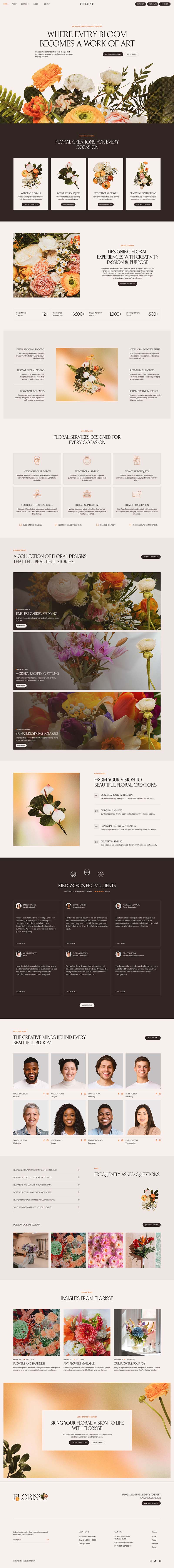 Home — Florisse - Floral Design Studio Elementor Template