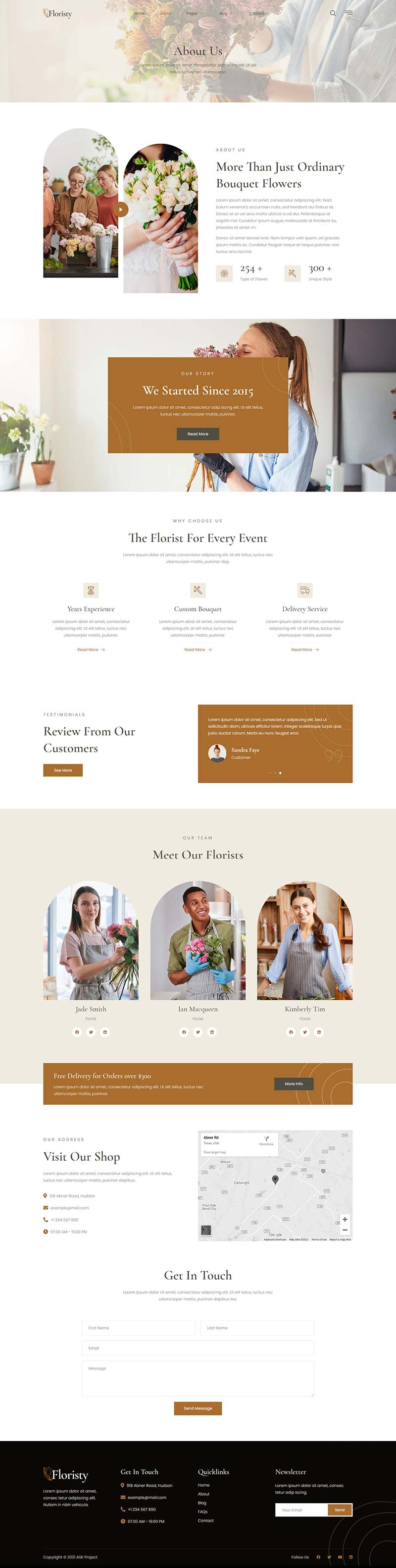About — Floristy - Florist & Flower Boutique Elementor Template