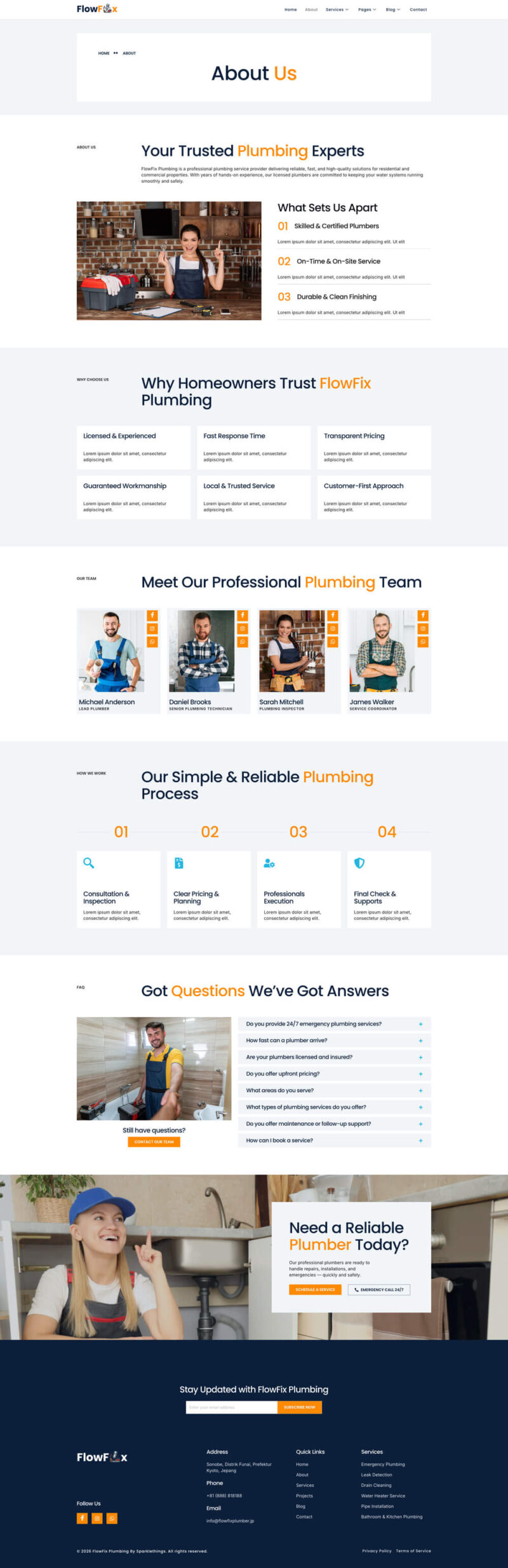 About — FlowFix - Plumbing & Plumber Service Elementor Template