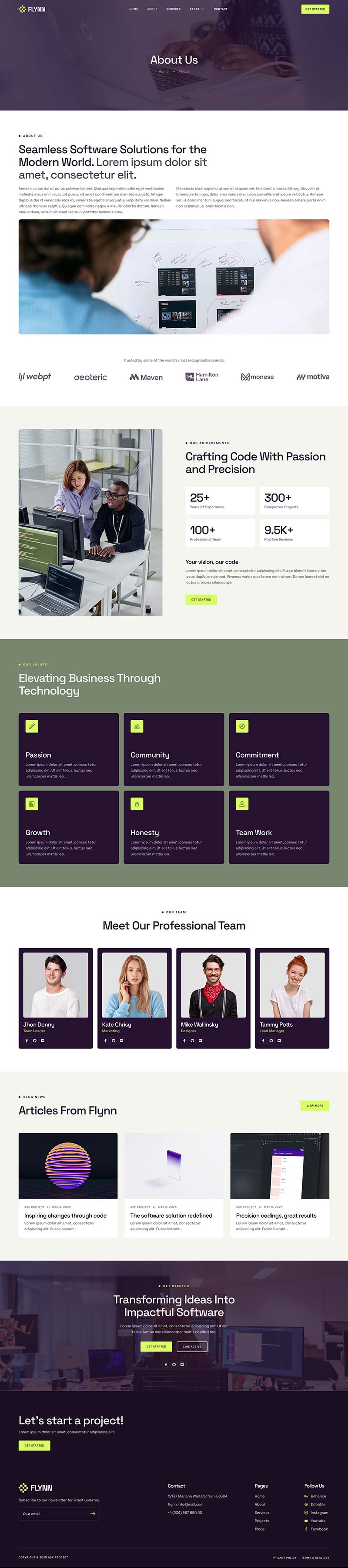 About — Flynn - Software Development & IT Solutions Elementor Template