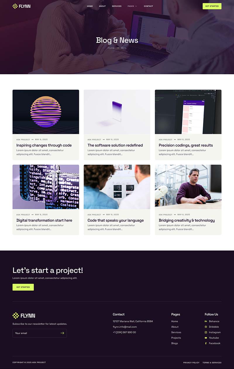Blog — Flynn - Software Development & IT Solutions Elementor Template