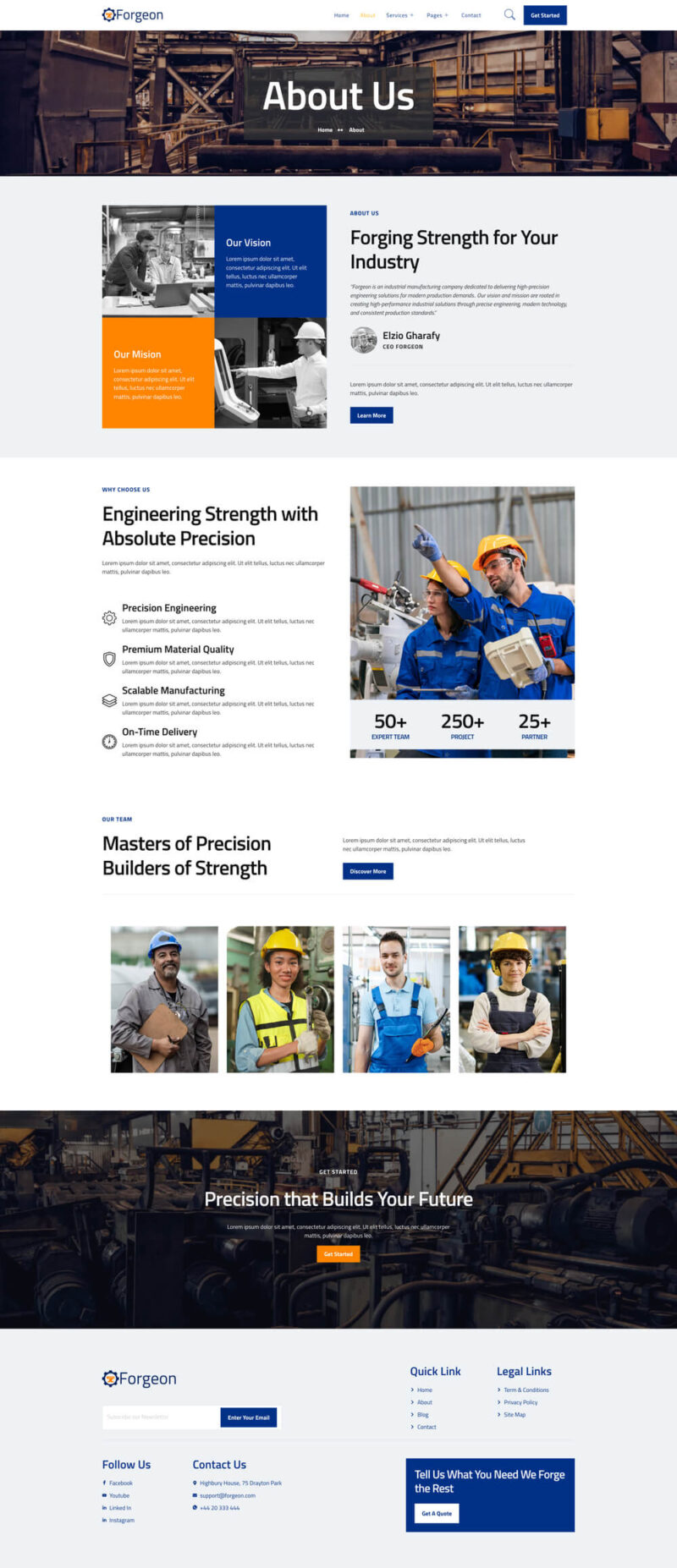 About — Forgeon - Industrial & Manufacturing Elementor Template