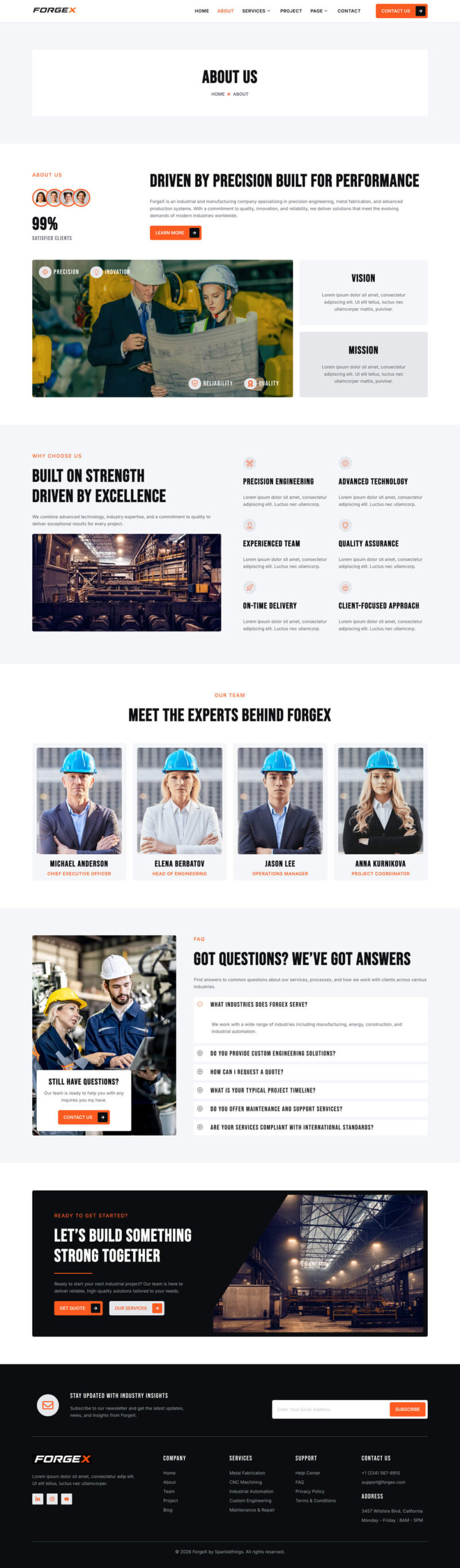 About — ForgeX - Industrial & Manufacturing Elementor Template