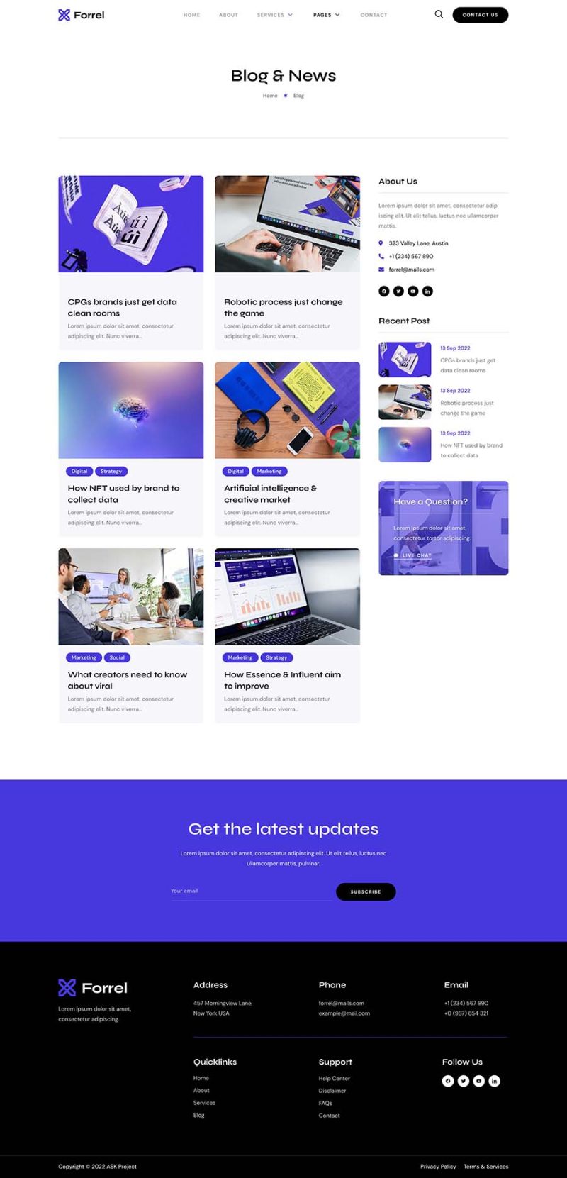 Blog — Forrel - SEO & Digital Marketing Agency Elementor Template