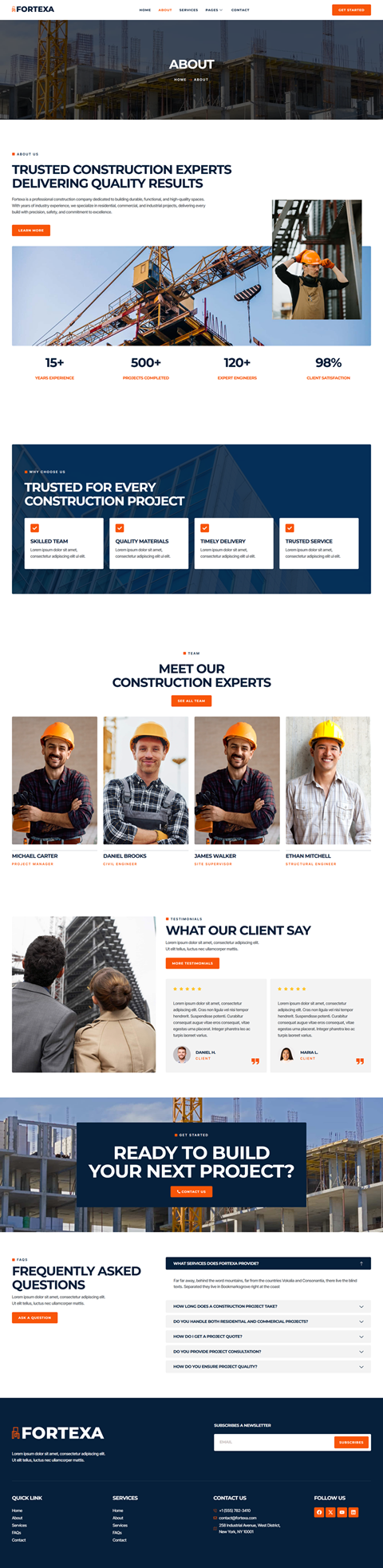 About — Fortexa - Construction Elementor Template
