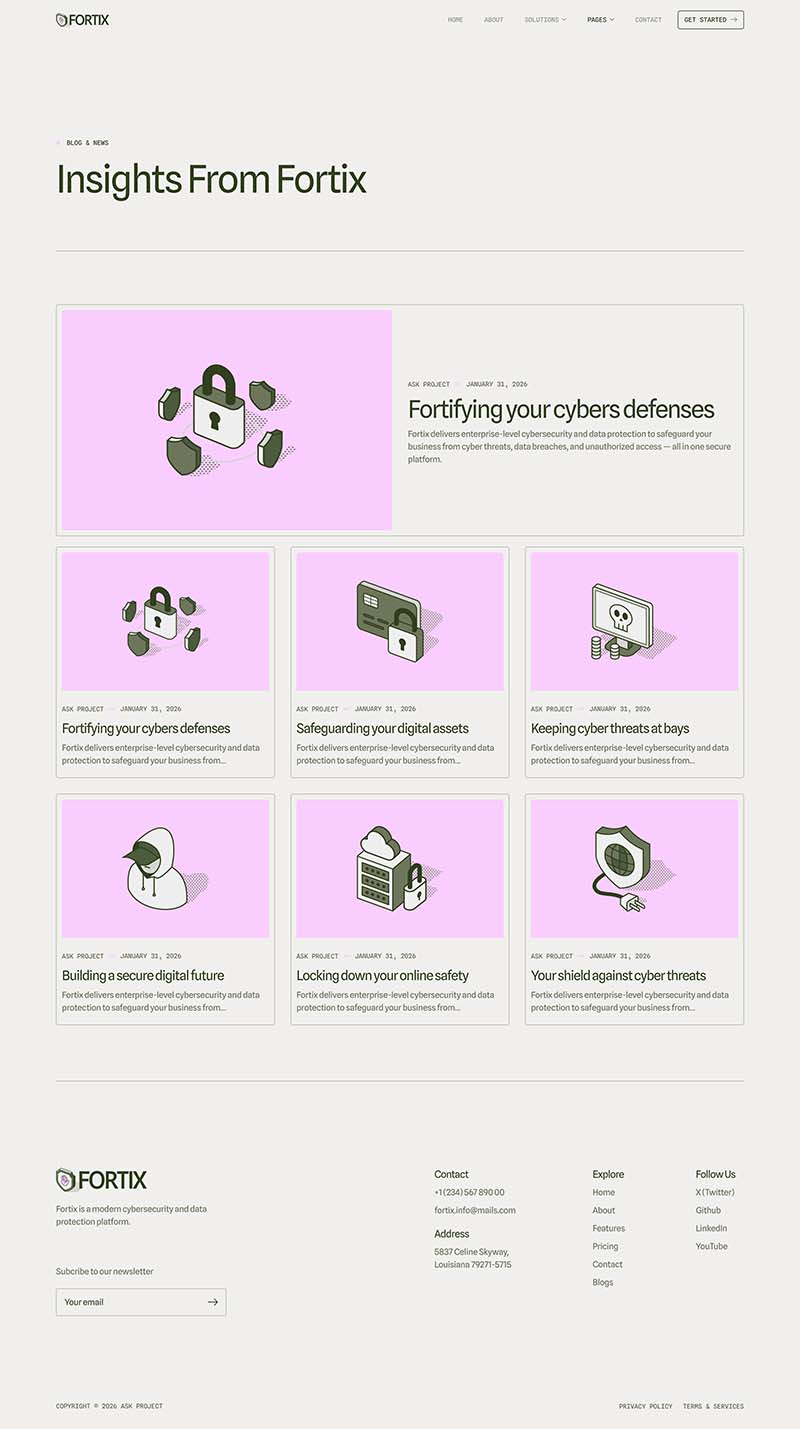 Blog — Fortix - Cybersecurity & Data Protection Elementor Template