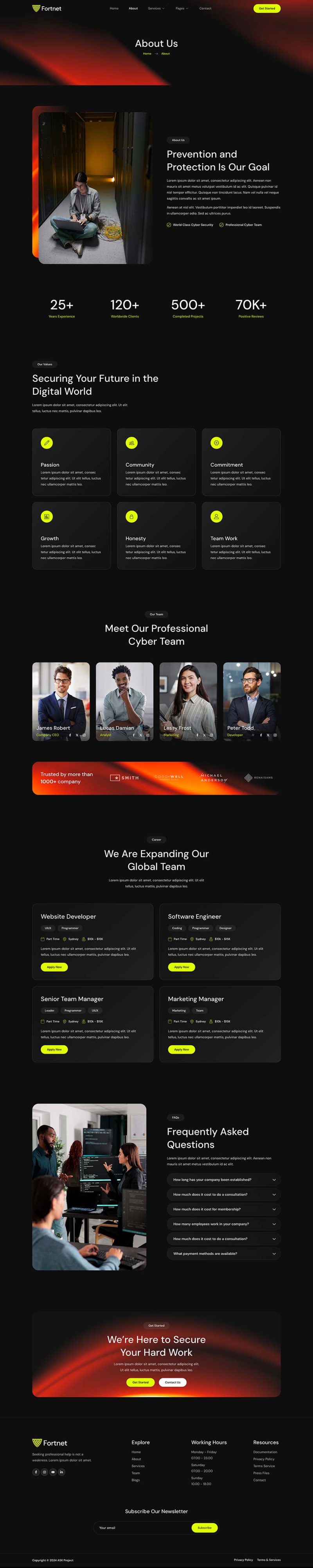 About — Fortnet - Cyber Security Services Elementor Template