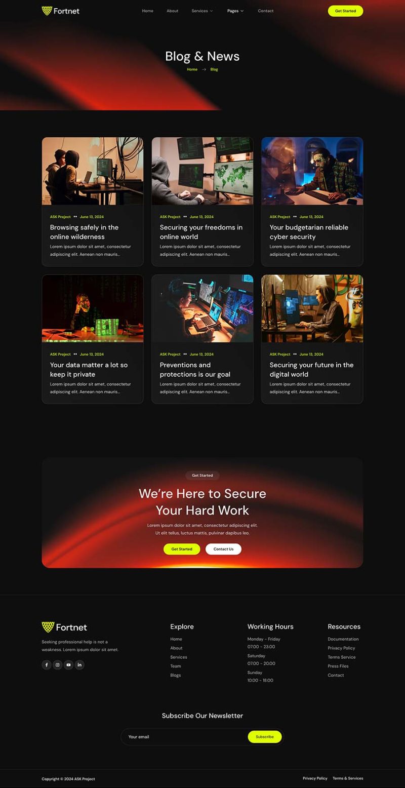 Blog — Fortnet - Cyber Security Services Elementor Template