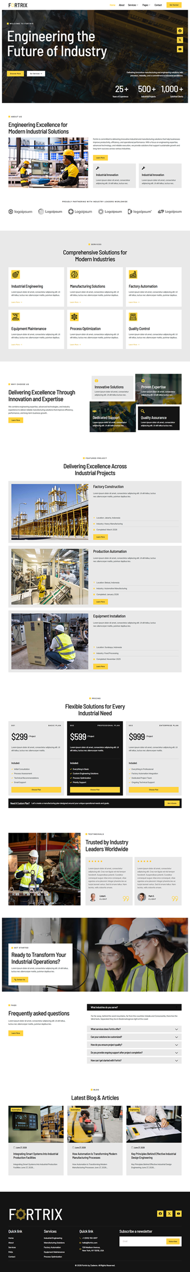 Home — Fortrix - Industrial & Manufacturing Elementor Template