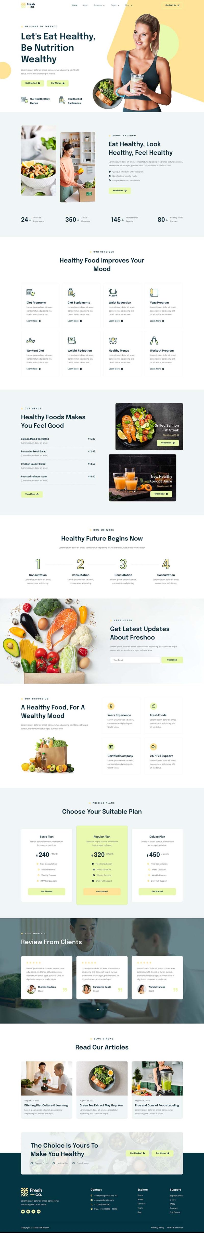 Home — Freshco - Healthy Food & Nutrition Service Elementor Template