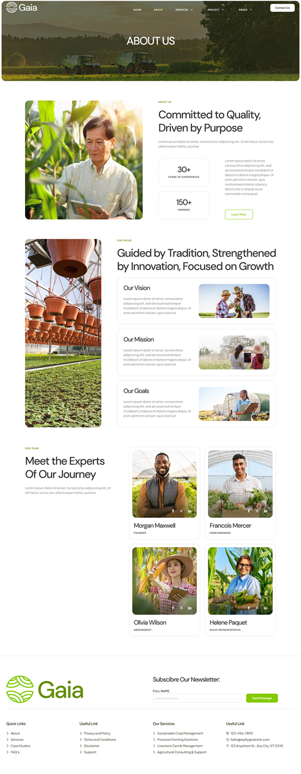 About Us — Gaia - Agriculture & Organic Farming Elementor Template